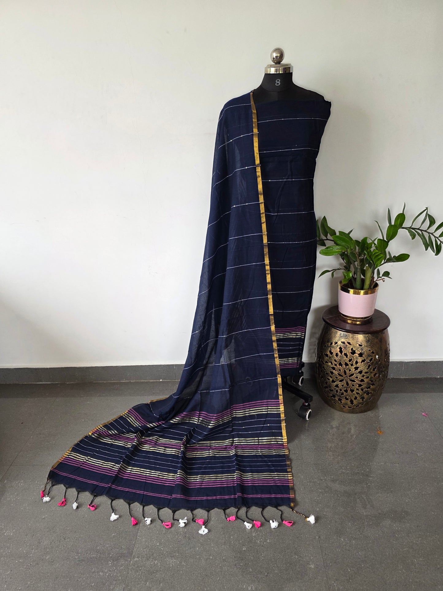 Premium mul khadi sequence work set - MUL269