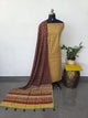 Handcrafted ajrakh cotton set with bandhini duppatta-HZ373
