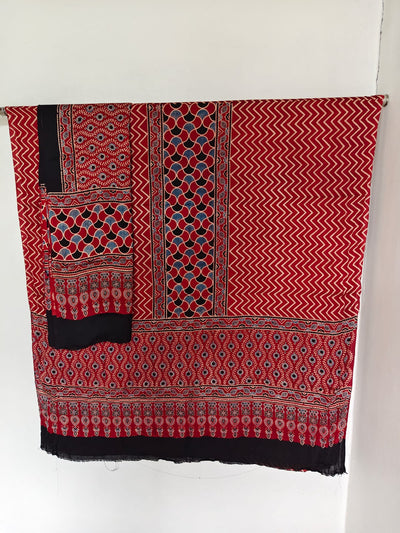 Handcrafted ajrakh modal silk set - HZ213