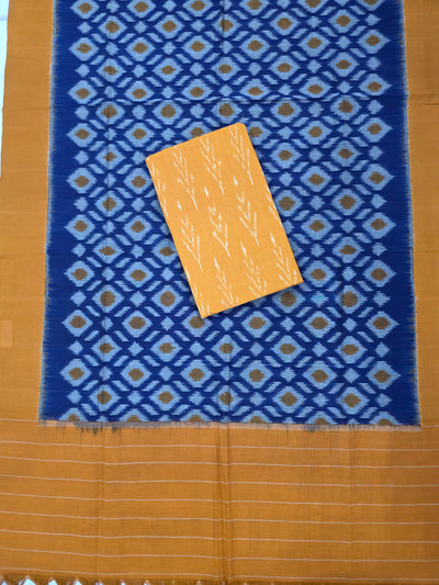 Ikkat cotton with Handloom Mercerised ikkat duppatta - WW808