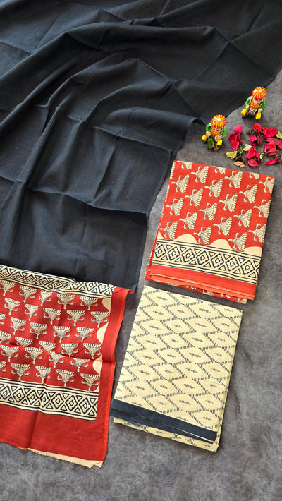 Handblock Jaipuri pure cotton set - JA700