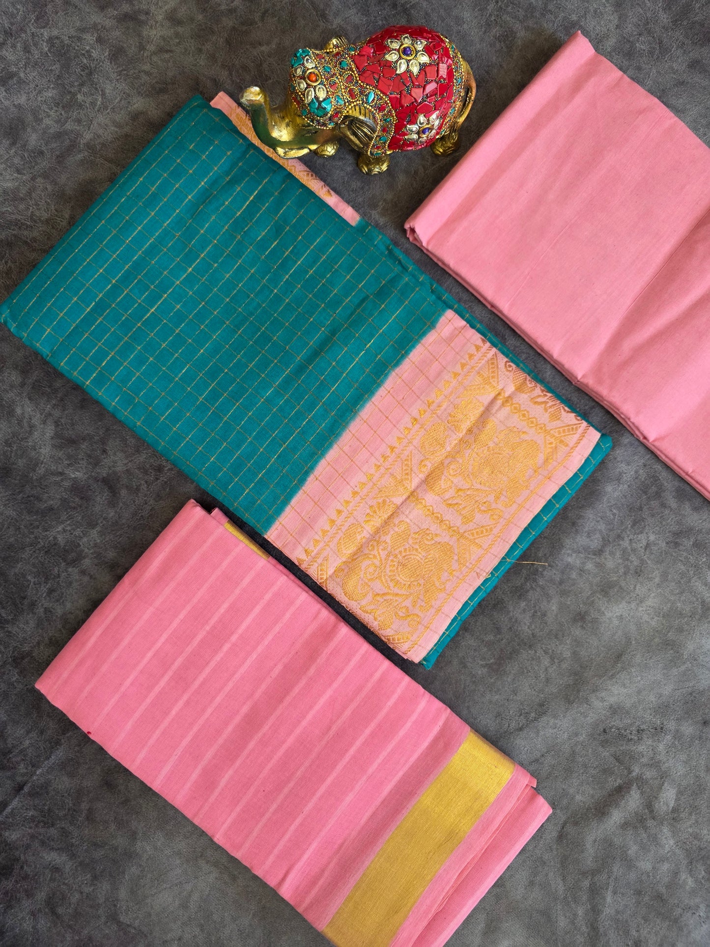 Madurai sungudi zari kattam salwar set -MS62