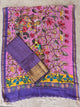 Handloom mangalagiri silk top with pure mangalagiri digital silk shawl - ML22