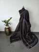 Premium checked semi mangalagiri pattu saree (brown) - MAA163