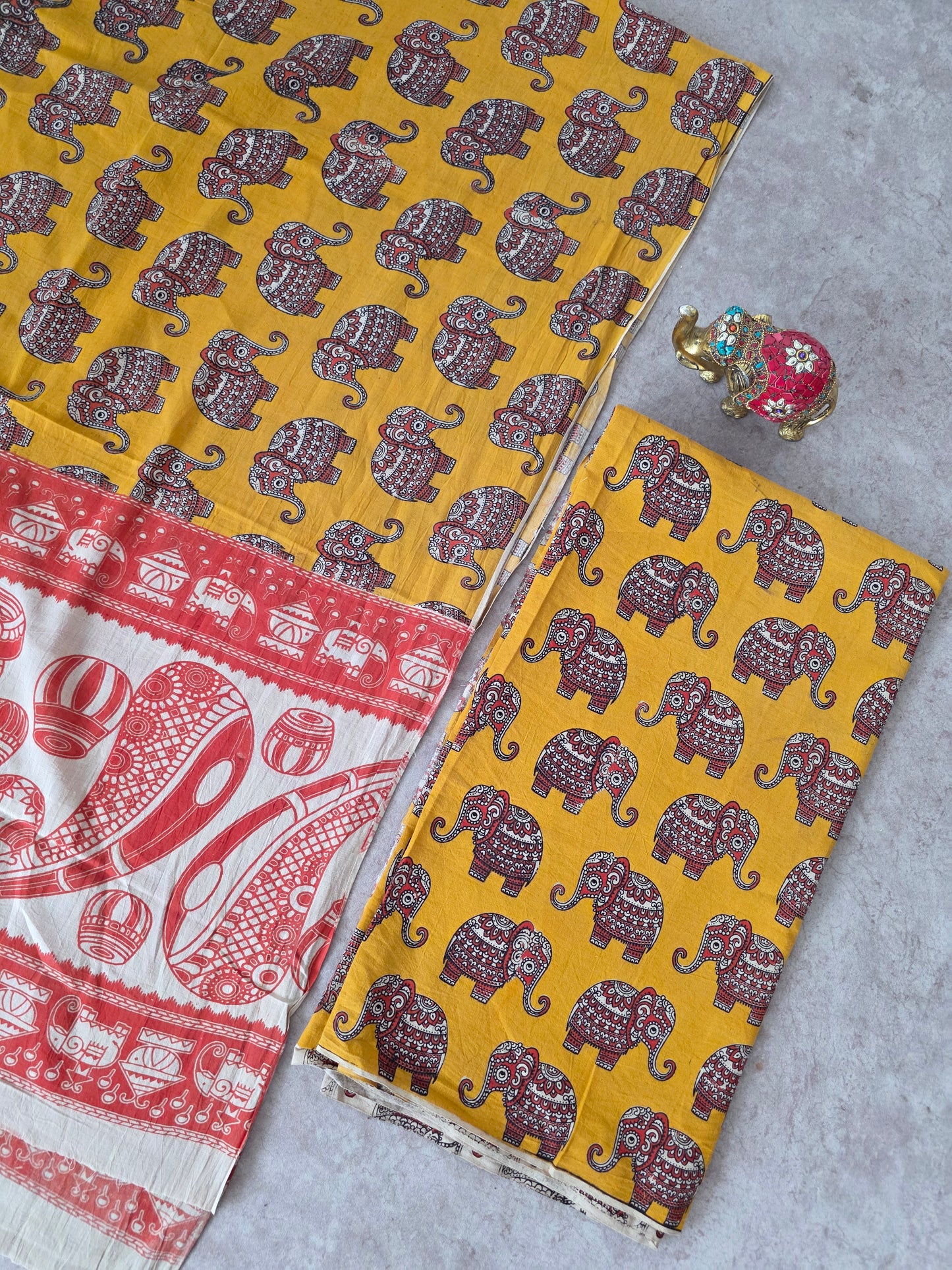 Pure Kalamkari Cotton Salwar Set (2.50 Metres) - Ak353