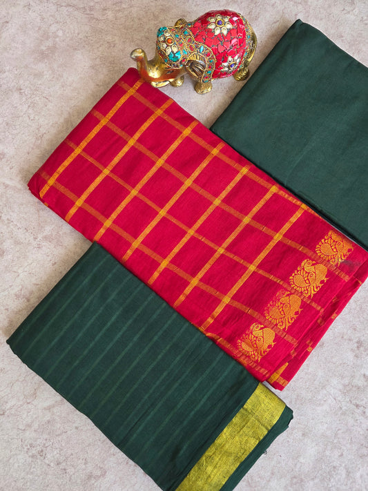 Madurai Sungudi Pavithram checks salwar set - MS79