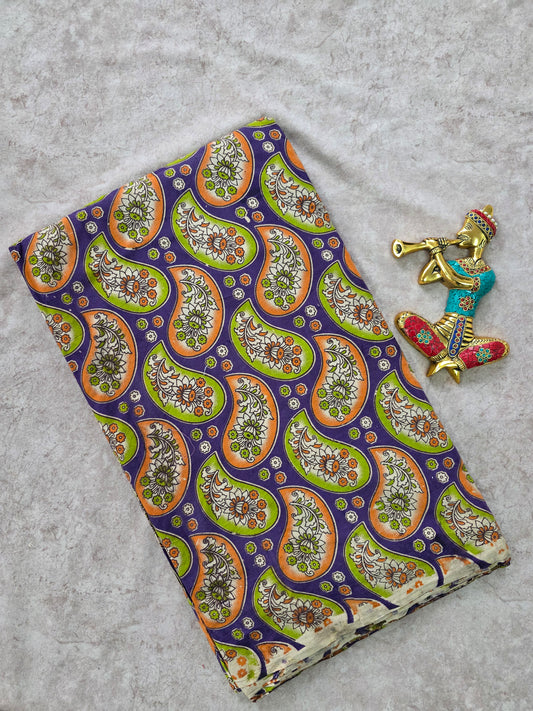 Pure kalamkari cotton running material (0.5mtr)-DK127