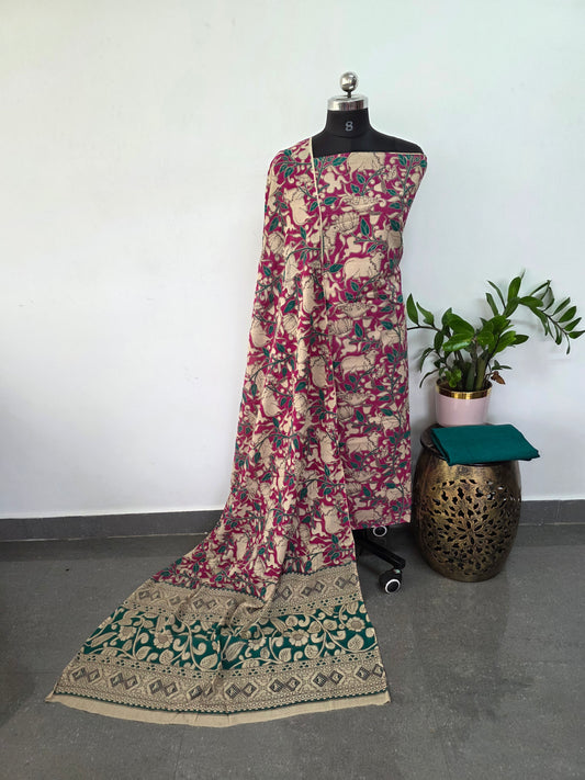 Authentic pure kalamkari cotton set - AK197