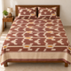 Warp ikkat bed sheets (90*108 2/40s bedsheet with pillow) - WW673