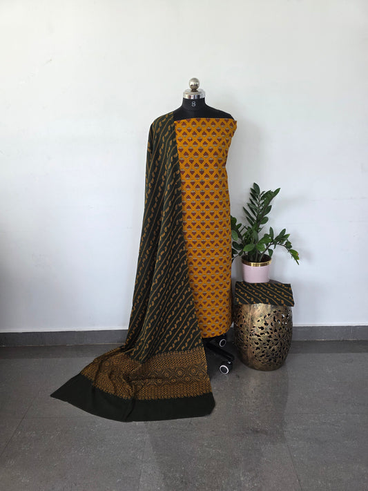 Heavy ajrakh cotton set- AJ11