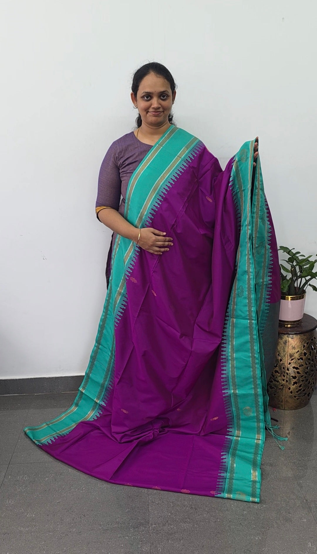 Gadwal semi soft silk saree - GS63