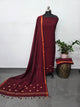 Handloom sequence linen jamdhani set (3 pcs set)-JMM411