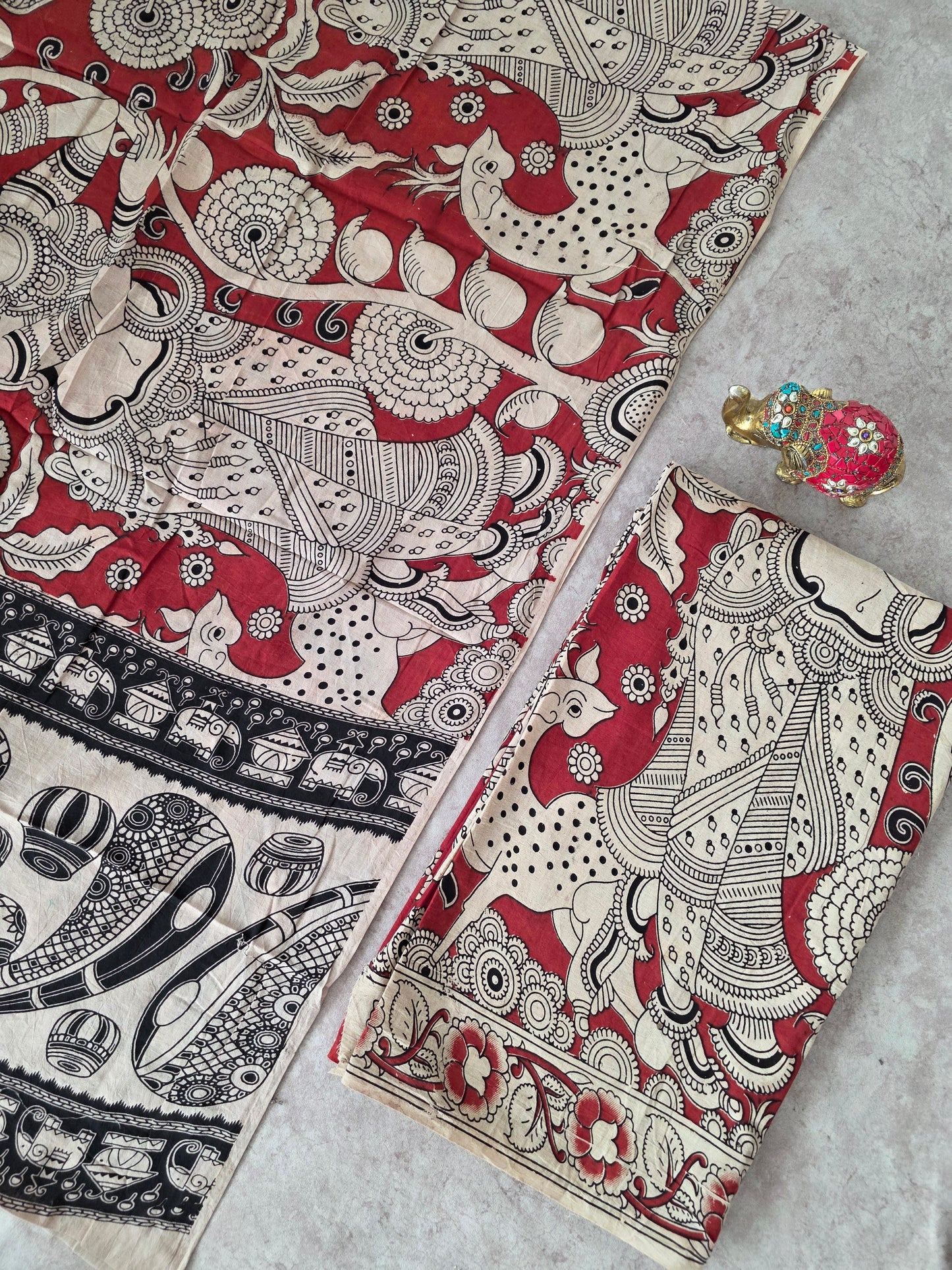 Pure Kalamkari Cotton Salwar Set (2.5 Metres) - Ak365