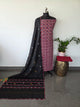 Handcrafted ajrakh cotton top kantha with mirror work cotton shawl - BAA54