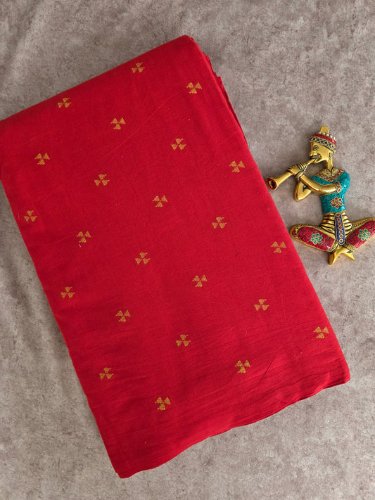 Prewashed Pure handloom cotton running material ( 0.5 mtrs ) - HRM145