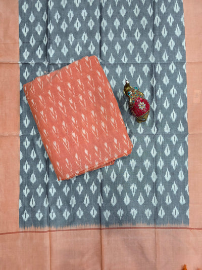 Handloom Mercerised ikkat cotton salwar set -WW615