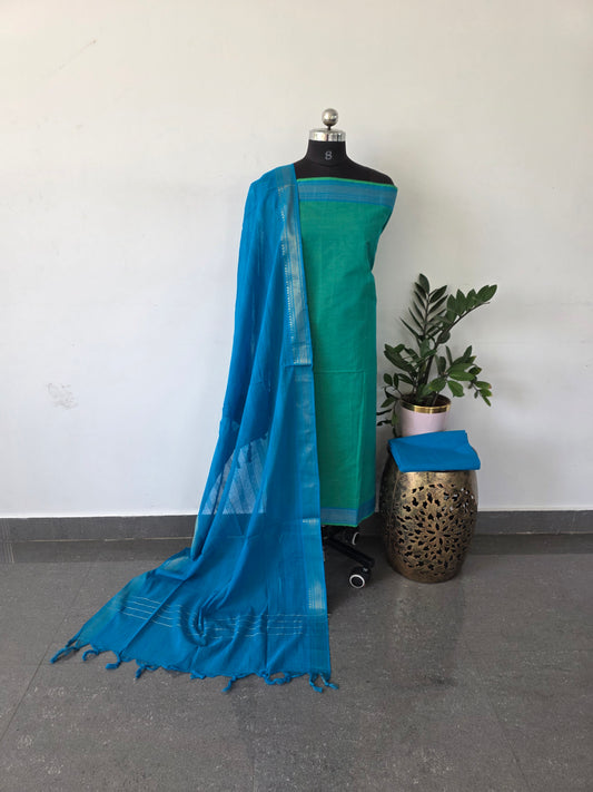 Pure handloom cotton with mangalagiri border -MN14