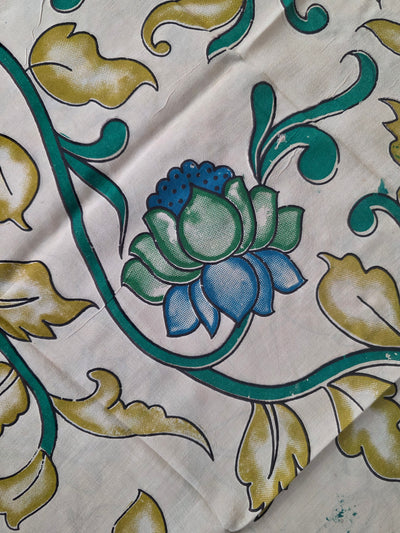 Handcrafted chennuri kalamkari silk dupatta - KAA28