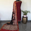 Fusion Narayanapet with handcrafted chennuri silk kalamkari duppatta -NA683